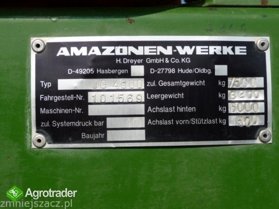 Opryskiwacz AMAZONE UG 4500 Magna - zdjęcie 3