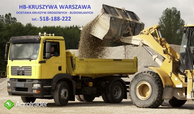 Wynajem małej wywrotki Warszawa dostawa kruszyw piasek żwir pospółka - zdjęcie 3