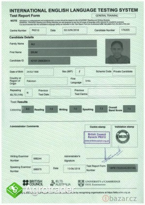Kupuj zarejestrowane certyfikaty IELTS bez udziału w egzaminie