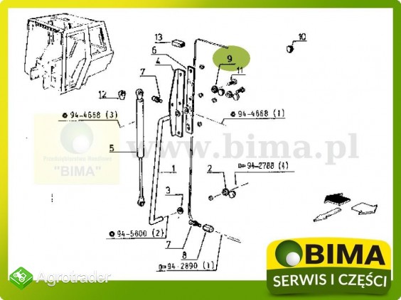 Osłona śruby mocującej szybę Renault CLAAS Ares 610,616 - zdjęcie 1