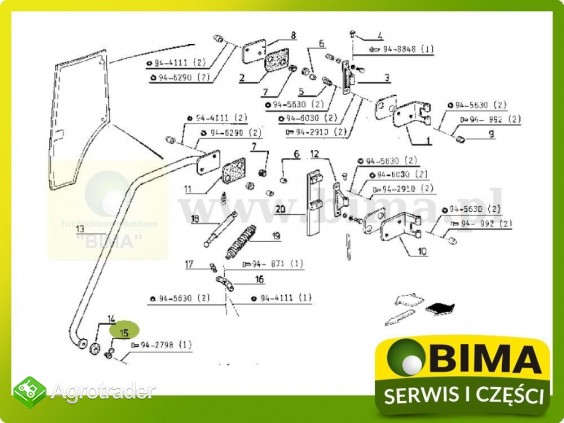 Kołpak śruby mocującej szybę Renault CLAAS 155-54,58-12 - zdjęcie 2